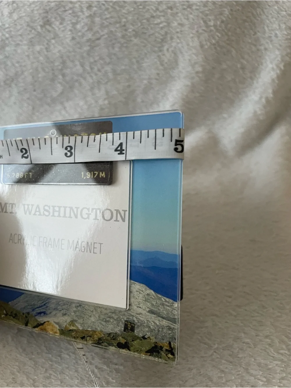 Mt Washington Summit Acrylic Frame Magnet - Blue Scenic